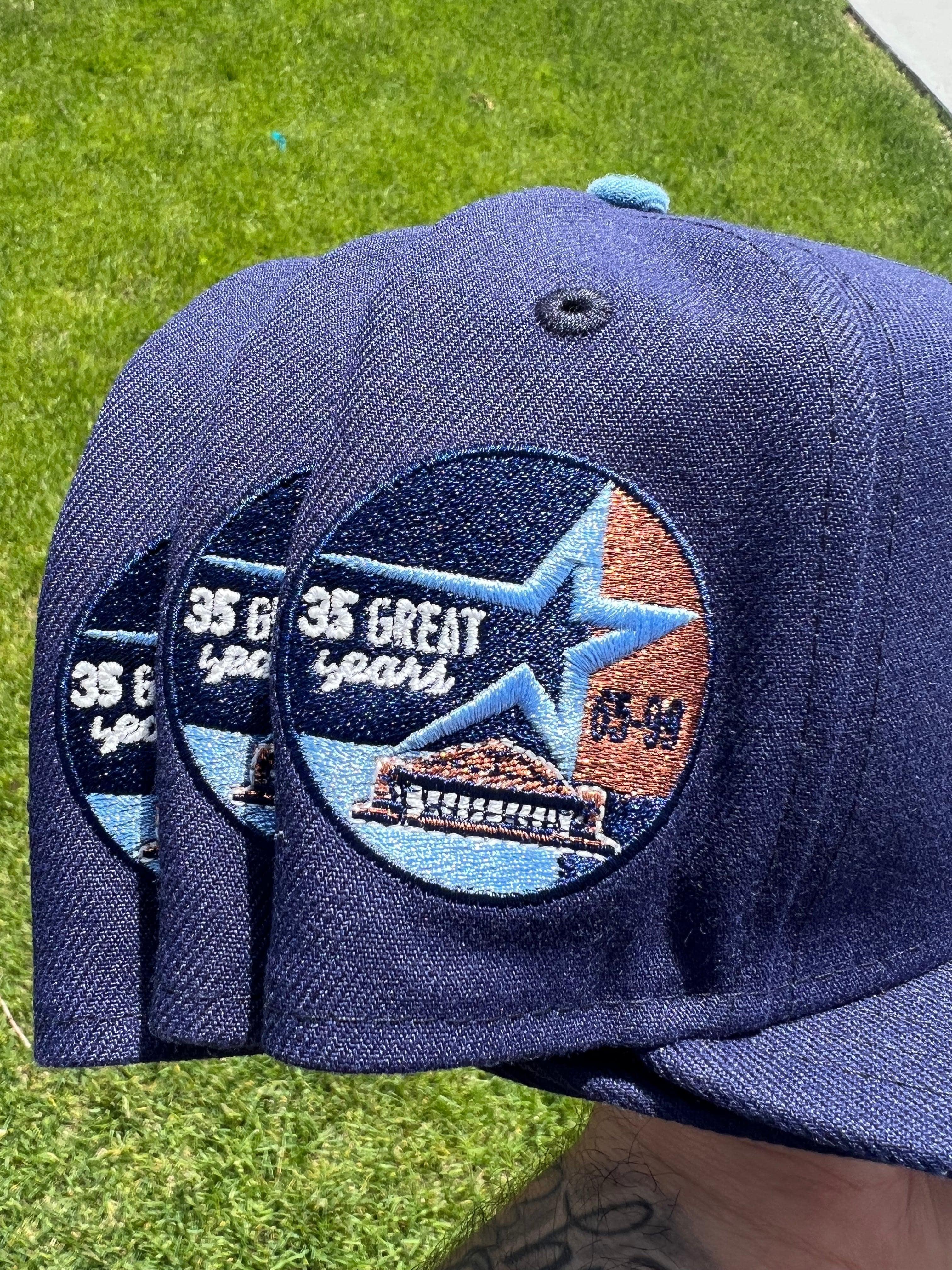 Astros blue/baby blue New Era Fitted Hat - Image 3
