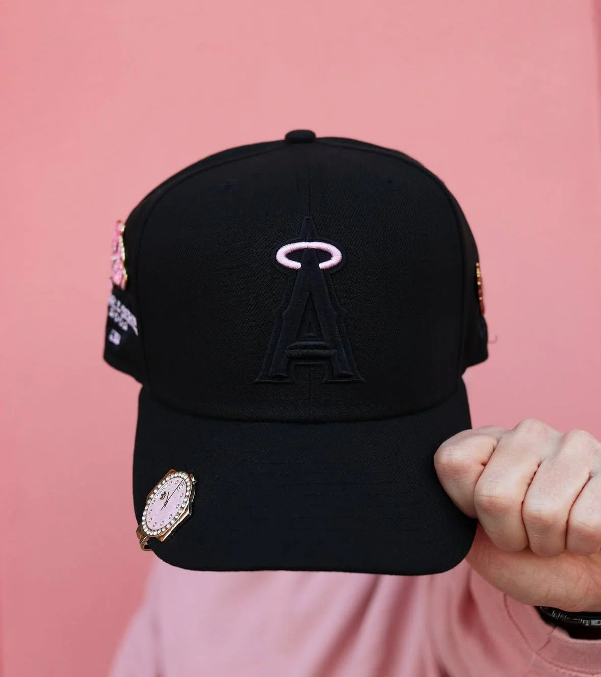 Pink/black angels hat - Image 13