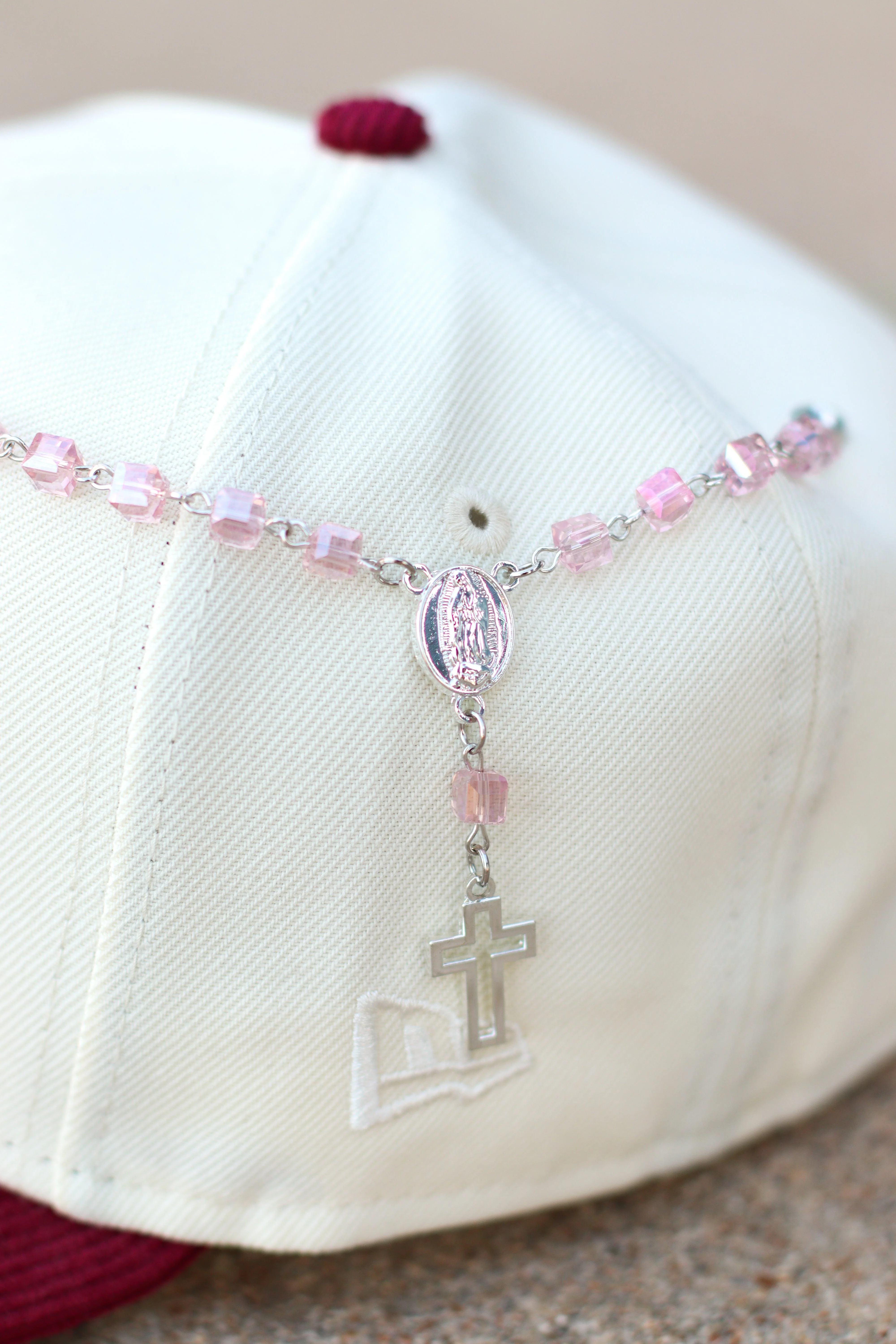 Pink rosary pin - Image 2