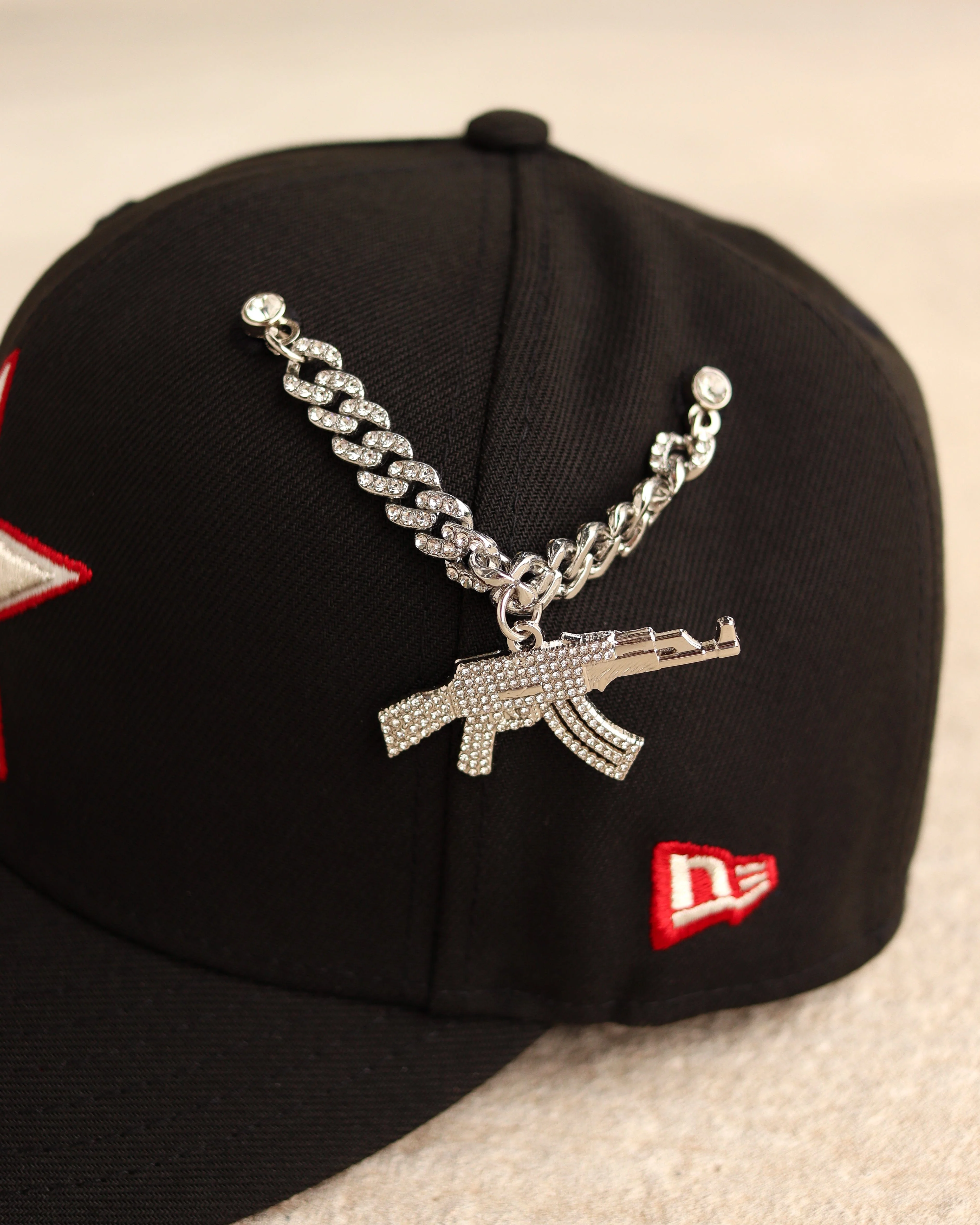 Silver BIG chain AK pin