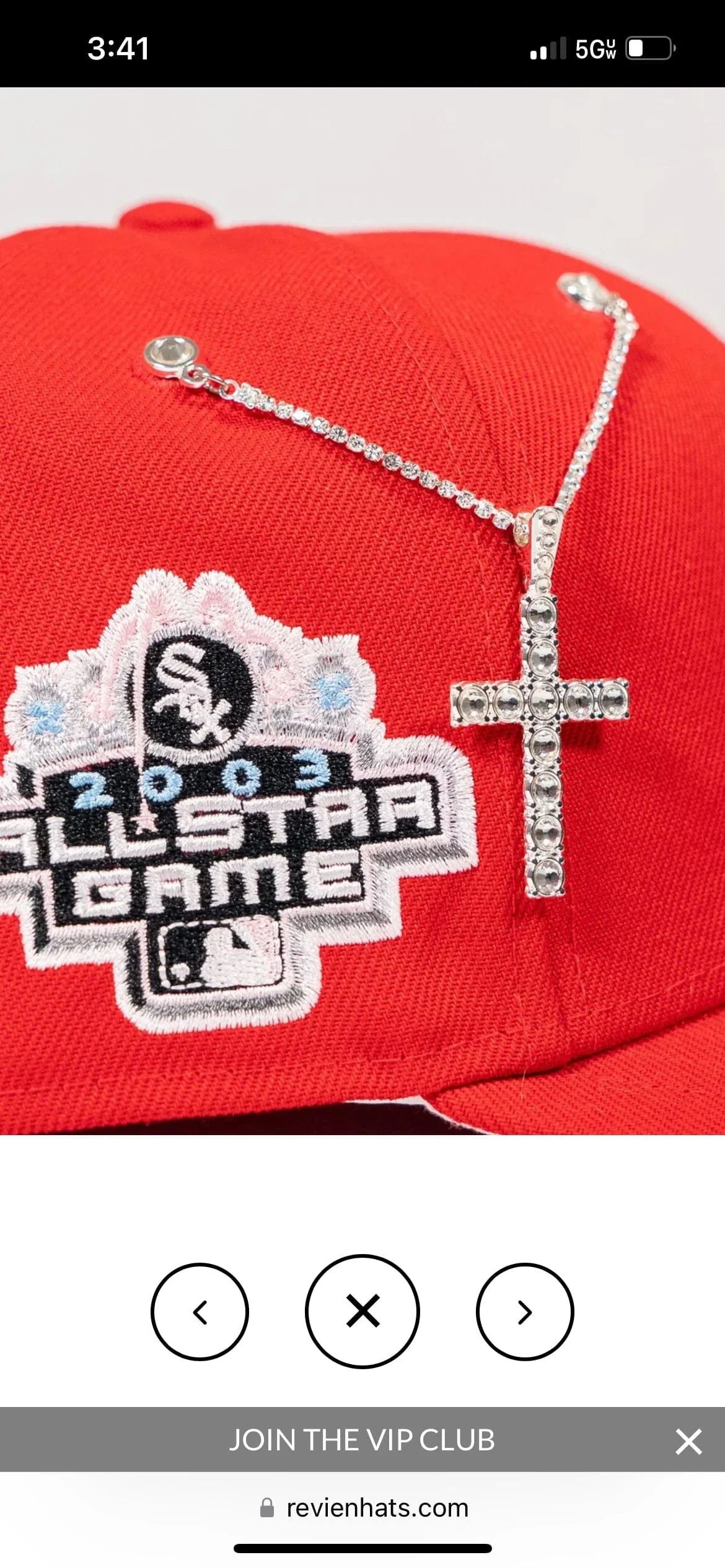 Silver Big rocks cross chain - Image 2
