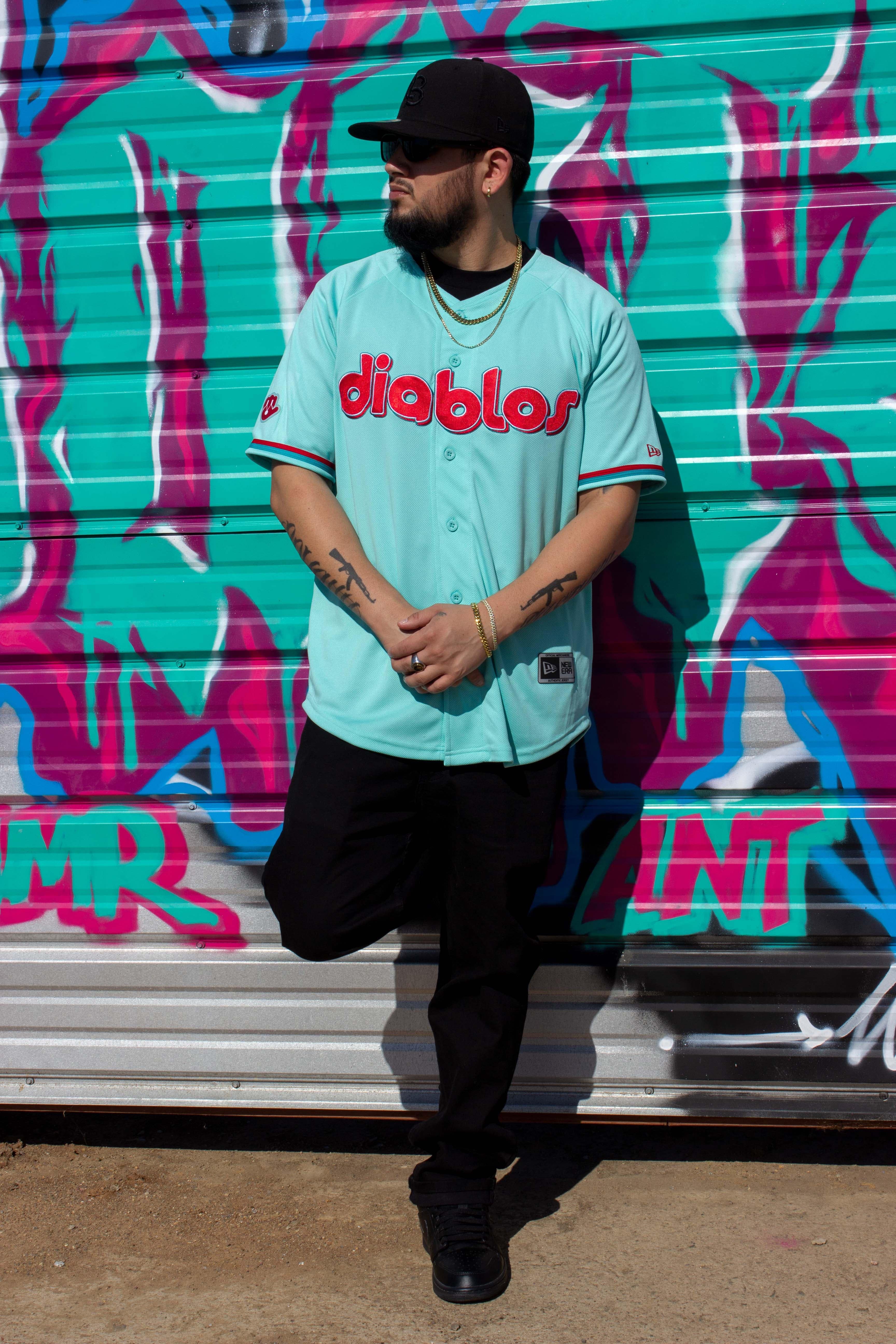 (Tiffany Blue) Diablos De Mexico Jersey - Image 4