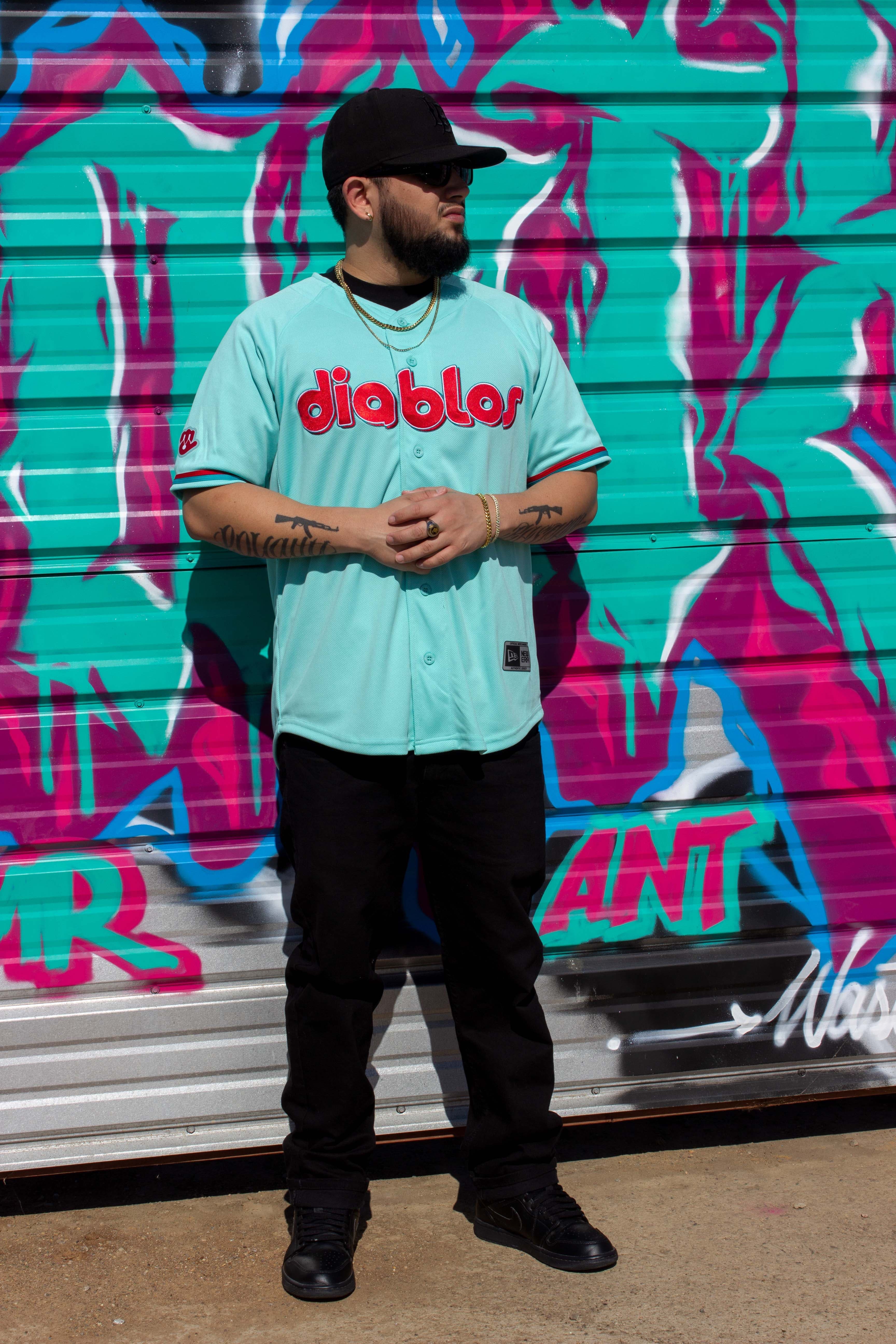 (Tiffany Blue) Diablos De Mexico Jersey - Image 5