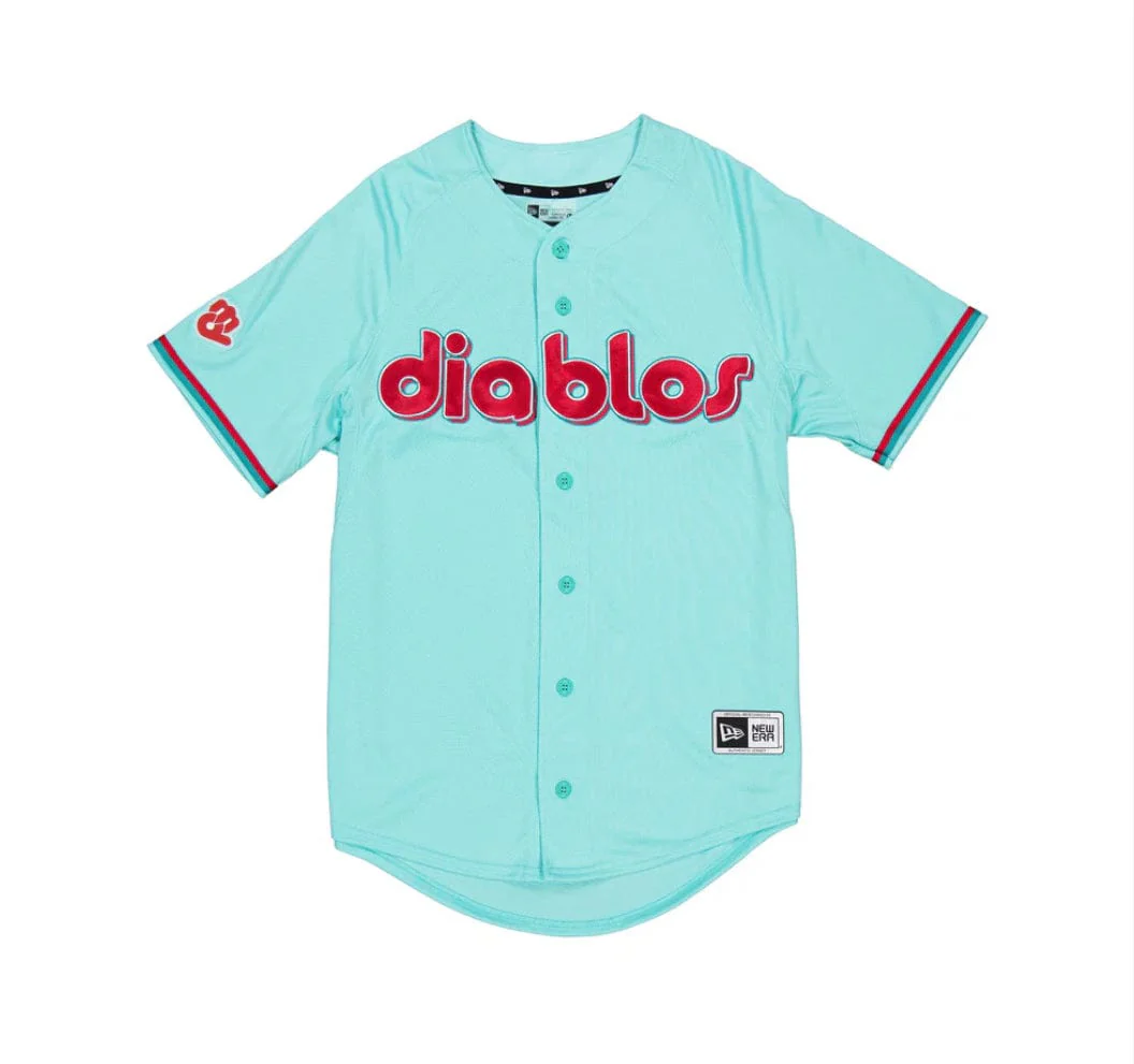 (Tiffany Blue) Diablos De Mexico Jersey - Image 8