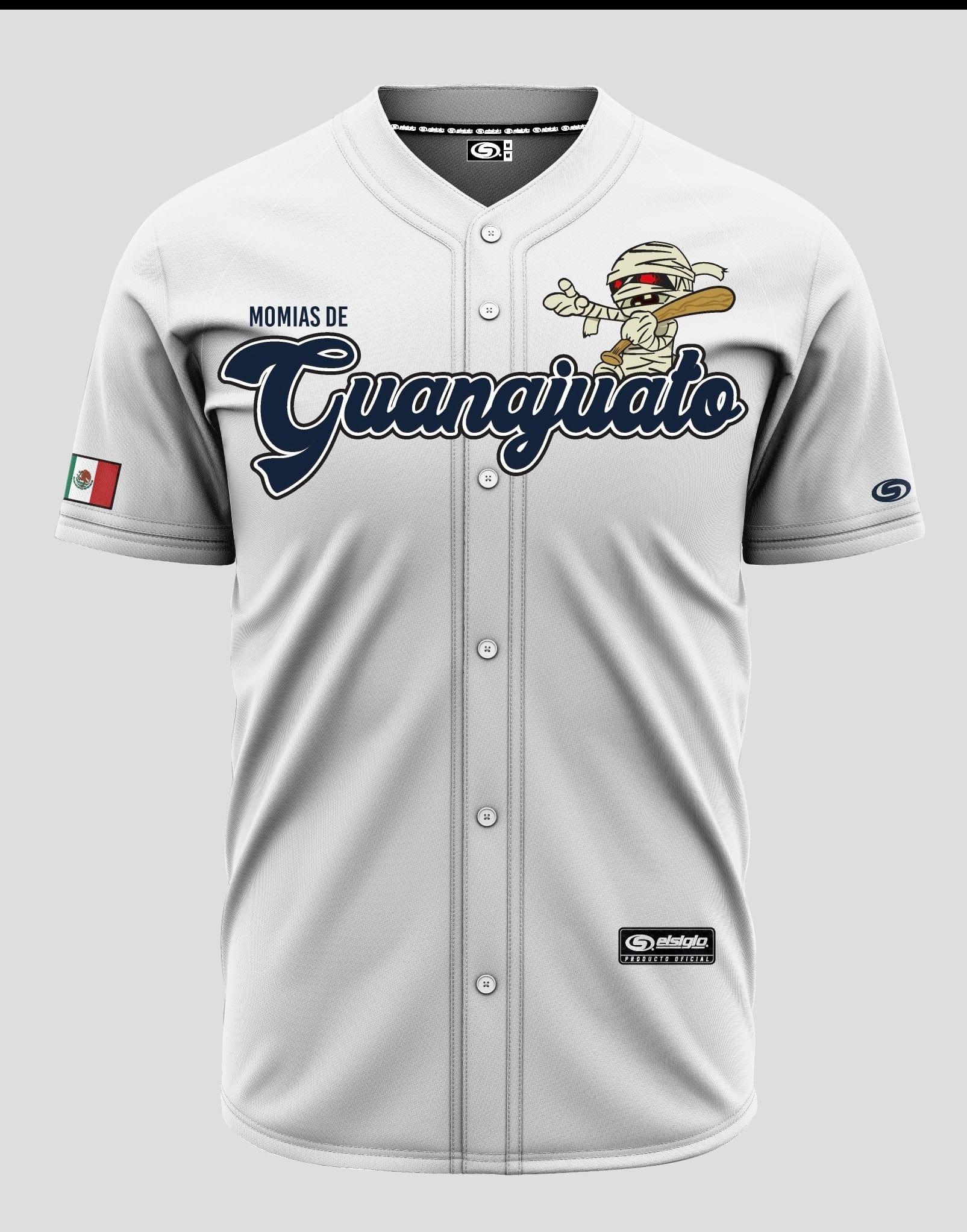 (White/Navy blue letters) Momias De GUANAJUATO Jersey