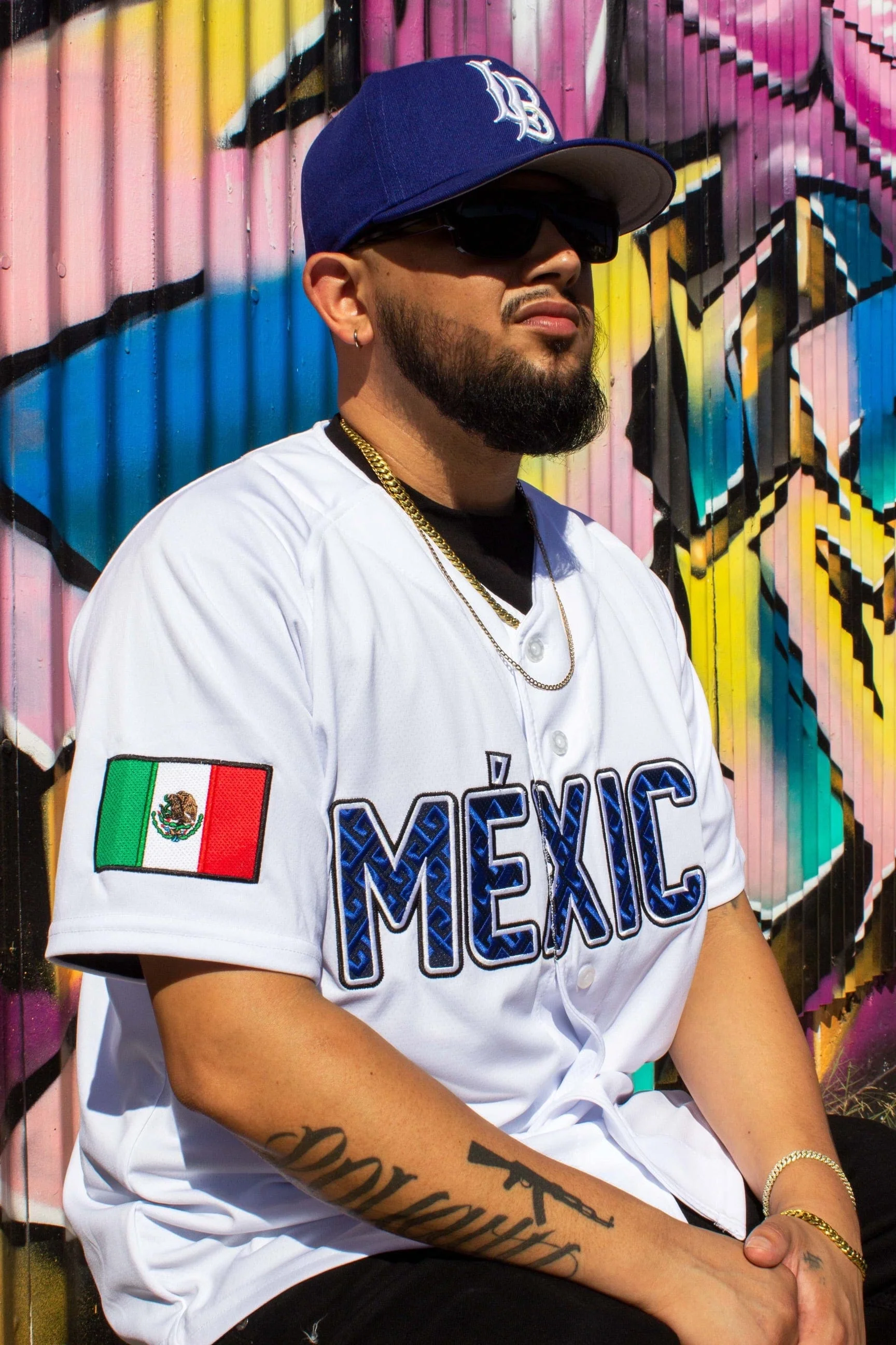 (White/Navy blue) Mexico Jersey - Image 4